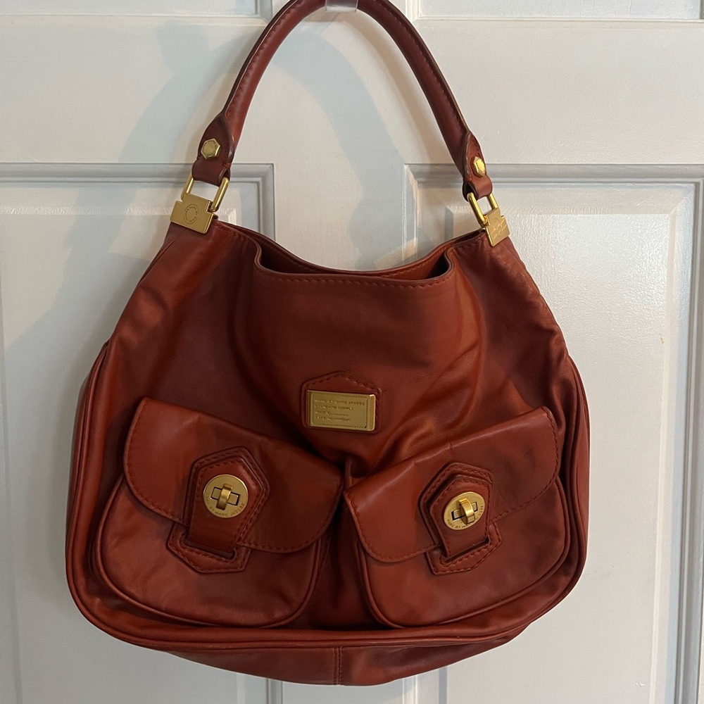 Marc Jacobs Brown Shoulder Bag with Gold Hardware